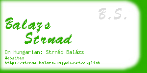 balazs strnad business card